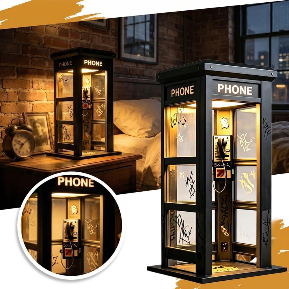 Lighting Decoration Ideas - Retro Graffiti Phone Booth Table Lamp