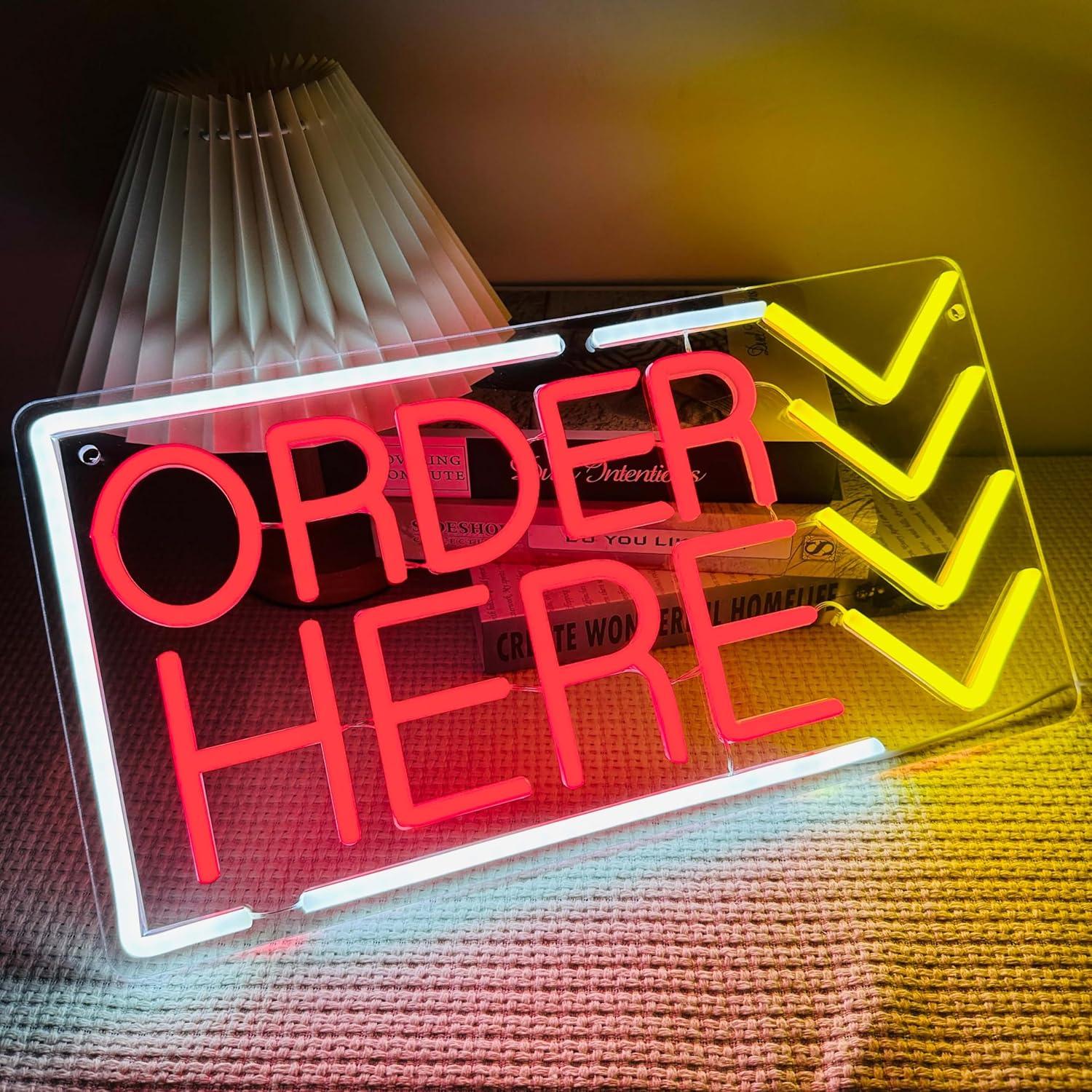 Led Lighting Wall Decor - Order Here Neon Sign USB Dimmable