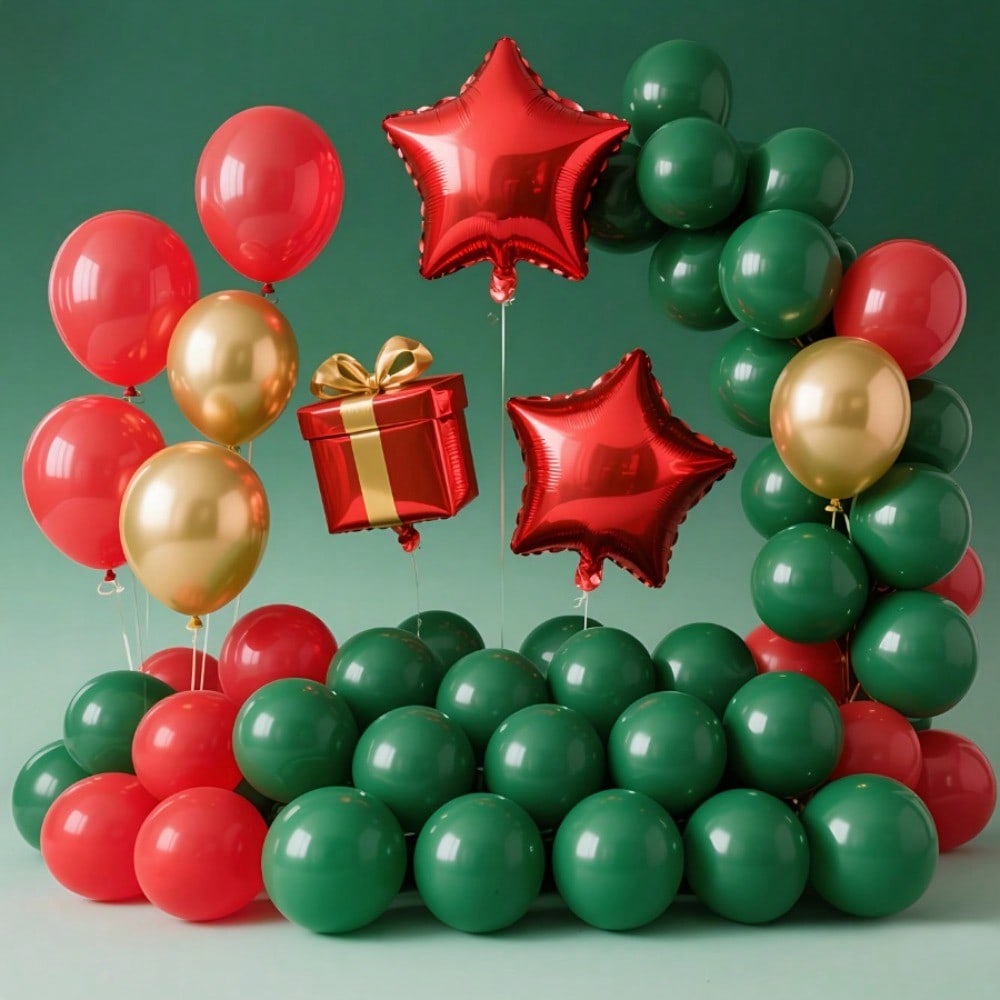 134Pcs Christmas Balloon Garla - đánh giá và giá Lighting Decor Photos