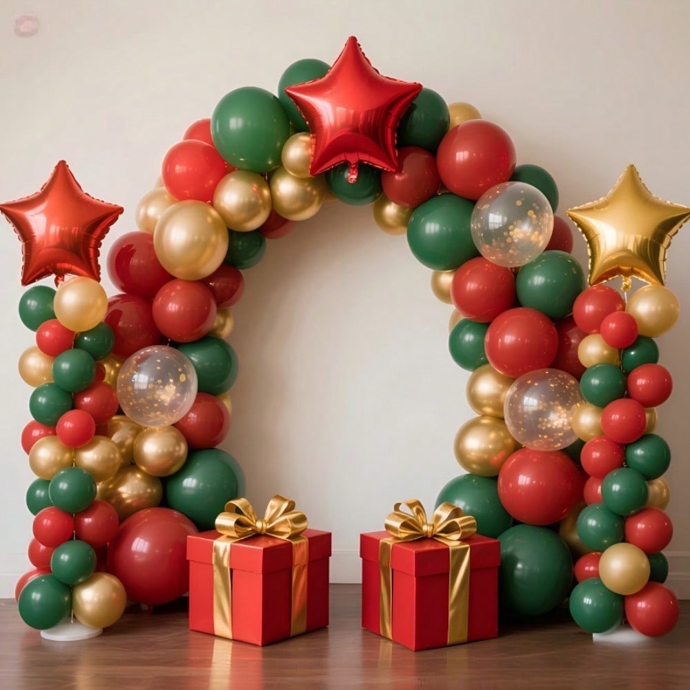 134Pcs Christmas Balloon Garla - đánh giá và giá Lighting Decor Photos