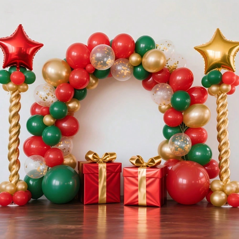 134Pcs Christmas Balloon Garla - đánh giá và giá Lighting Decor Photos