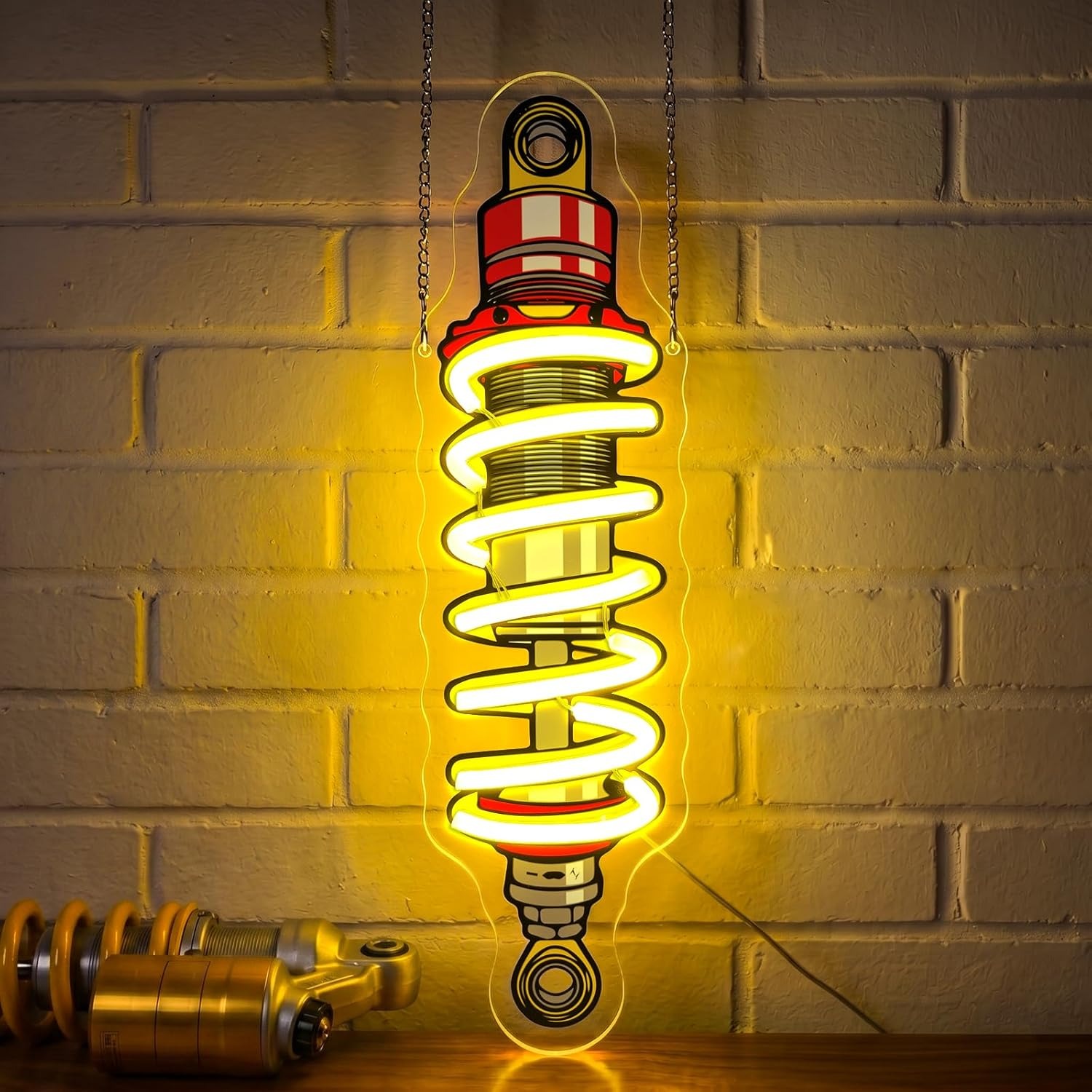Shock Absorber LED Neon Light  - đánh giá và giá Garage Lighting Decor