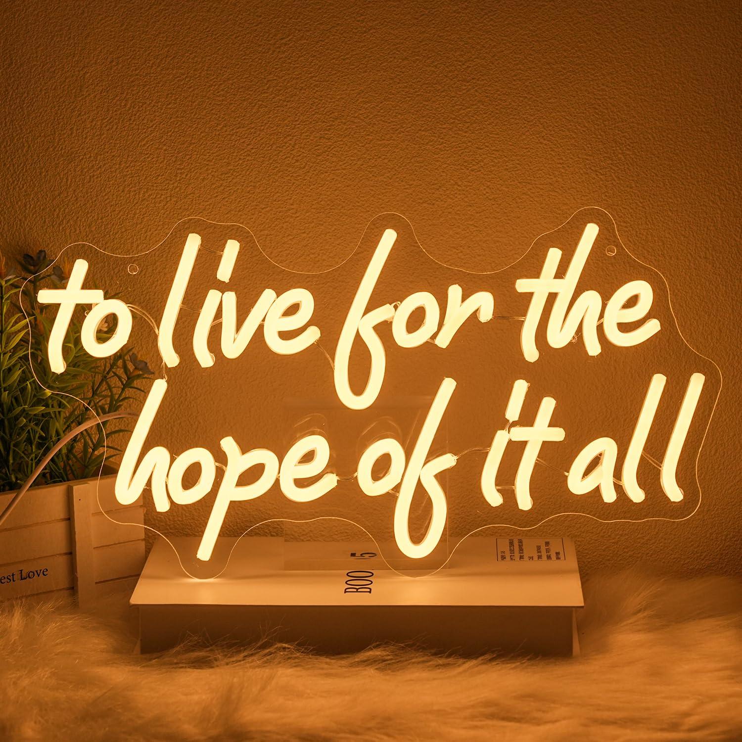 To Live For The Hope Of It All - đánh giá và giá Led Lighting Wall Decor