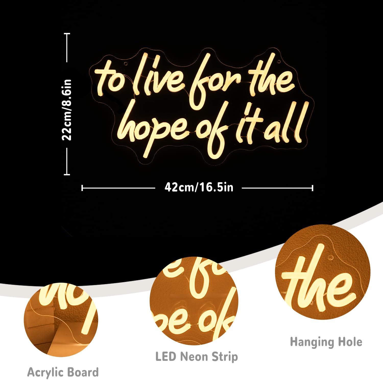 To Live For The Hope Of It All - đánh giá và giá Led Lighting Wall Decor