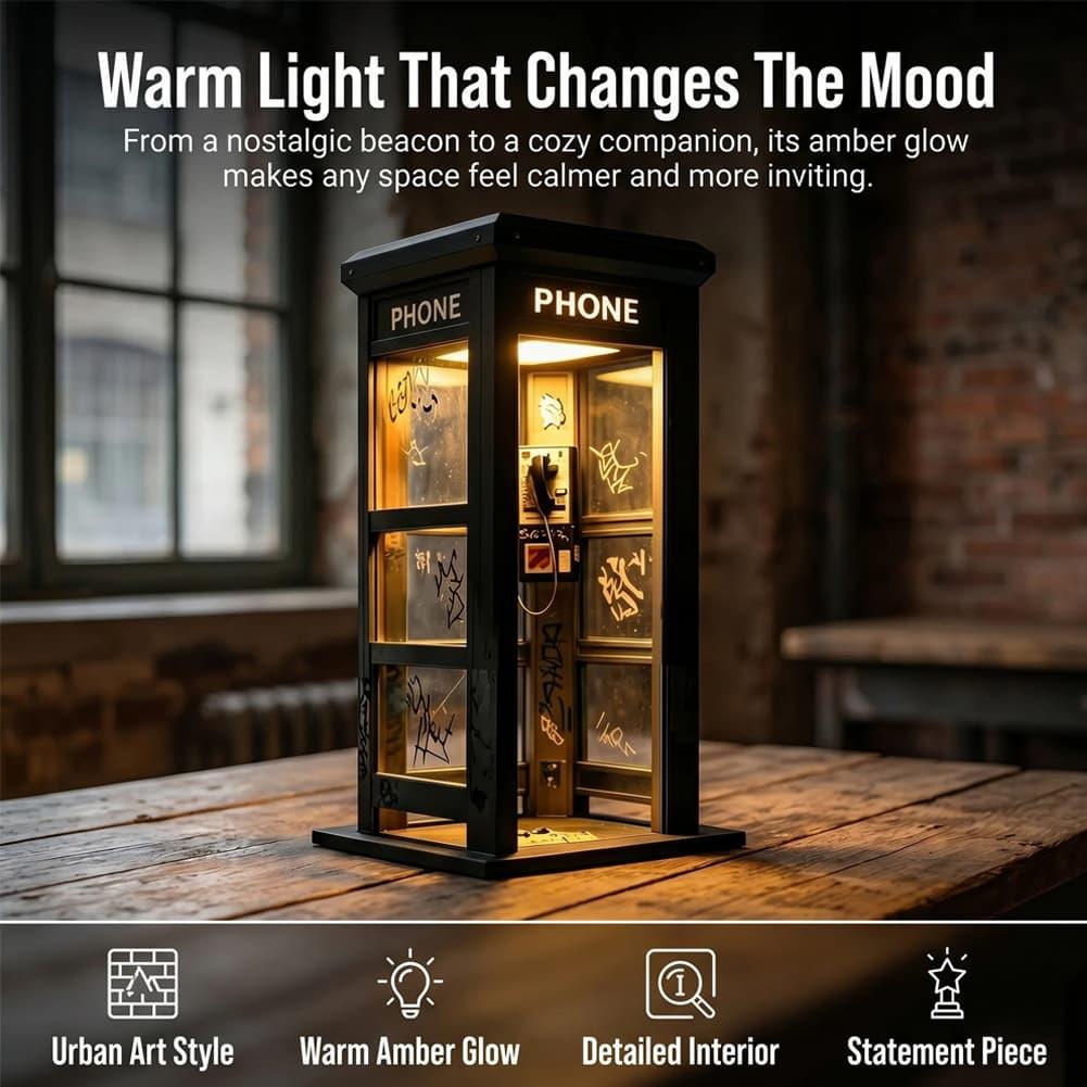 Retro Graffiti Phone Booth Tab - đánh giá và giá Lighting Decoration Ideas
