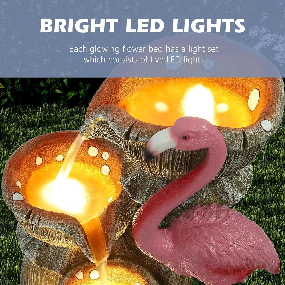 5 Tier Garden Waterfalls with  - đánh giá và giá Lighting Decor For House