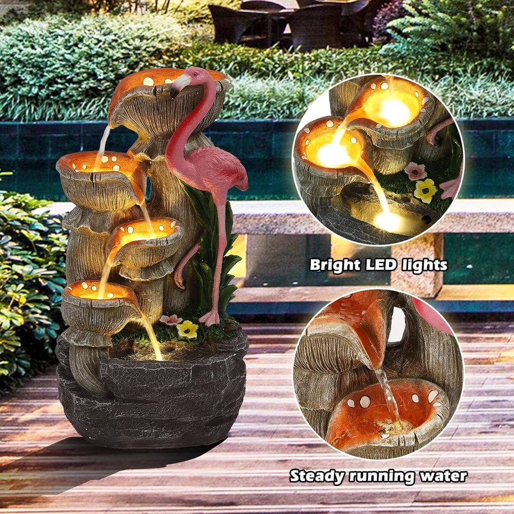 5 Tier Garden Waterfalls with  - đánh giá và giá Lighting Decor For House
