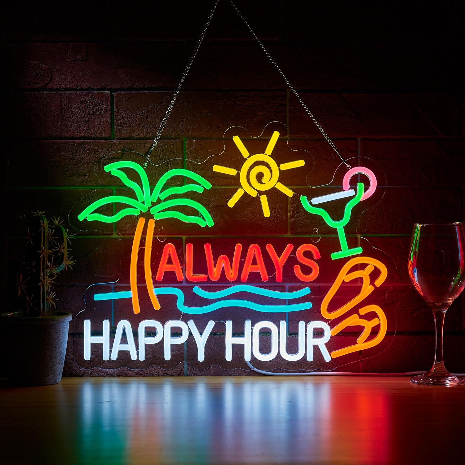 Always Happy Hour Beer Bar Neo - đánh giá và giá Led Lighting Wall Decor