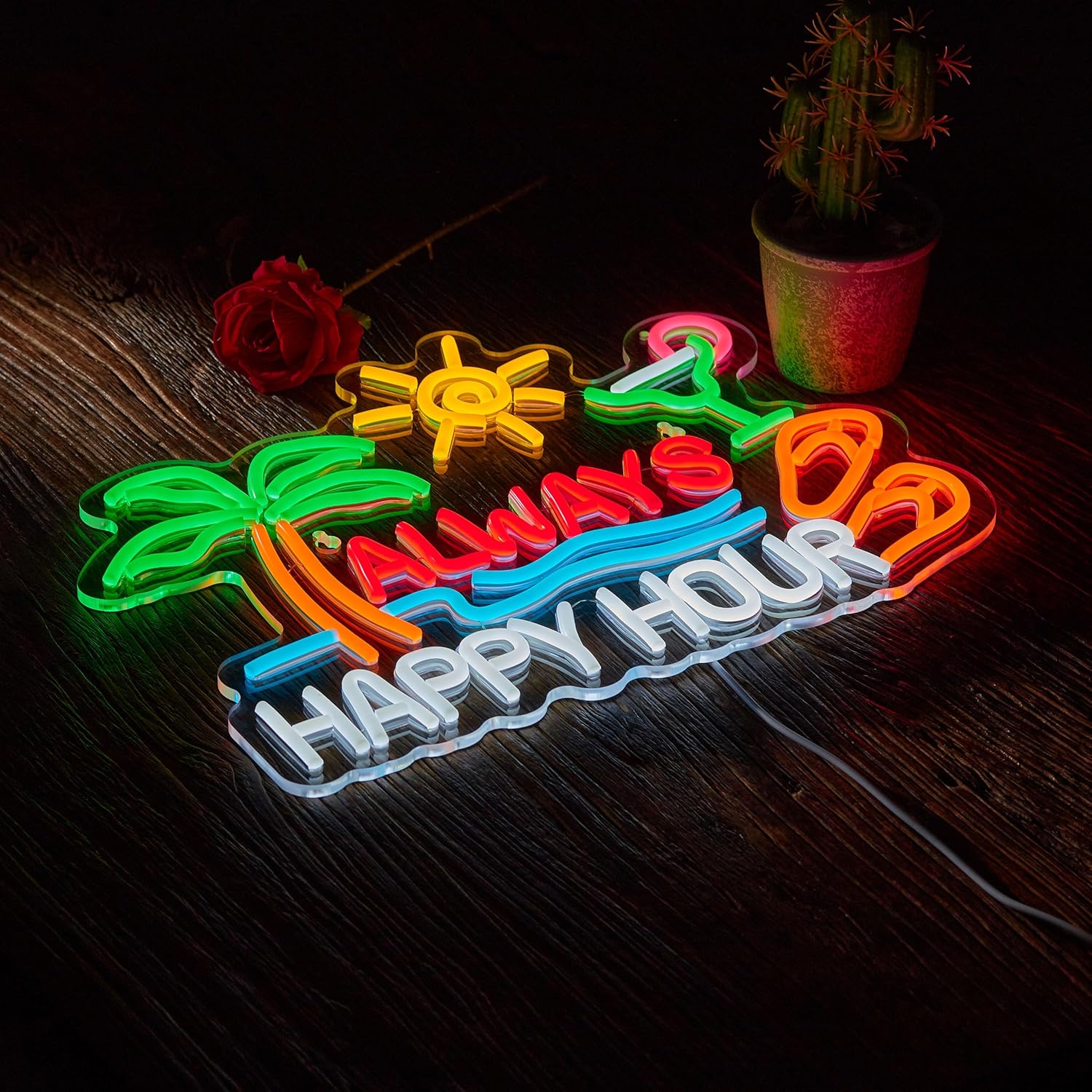 Always Happy Hour Beer Bar Neo - đánh giá và giá Led Lighting Wall Decor