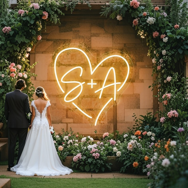 Custom Initials Heart LED Neon - đánh giá và giá Lighting Decoration Ideas