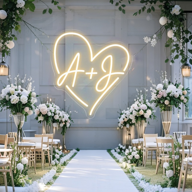 Custom Initials Heart LED Neon - đánh giá và giá Lighting Decoration Ideas