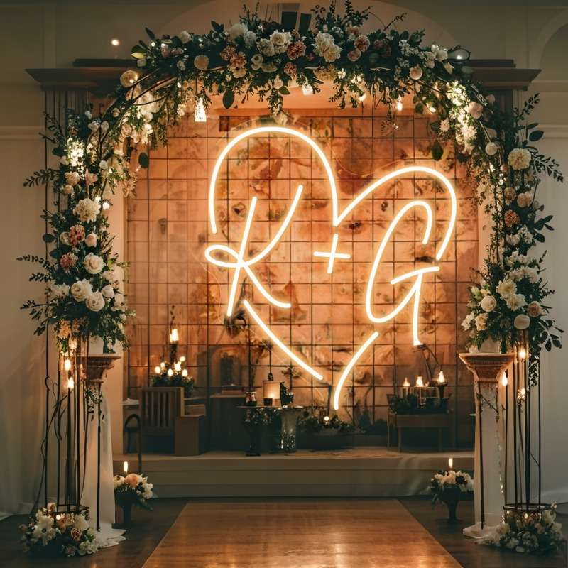 Custom Initials Heart LED Neon - đánh giá và giá Lighting Decoration Ideas