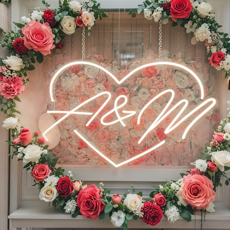 Custom Initials Heart LED Neon - đánh giá và giá Lighting Decoration Ideas