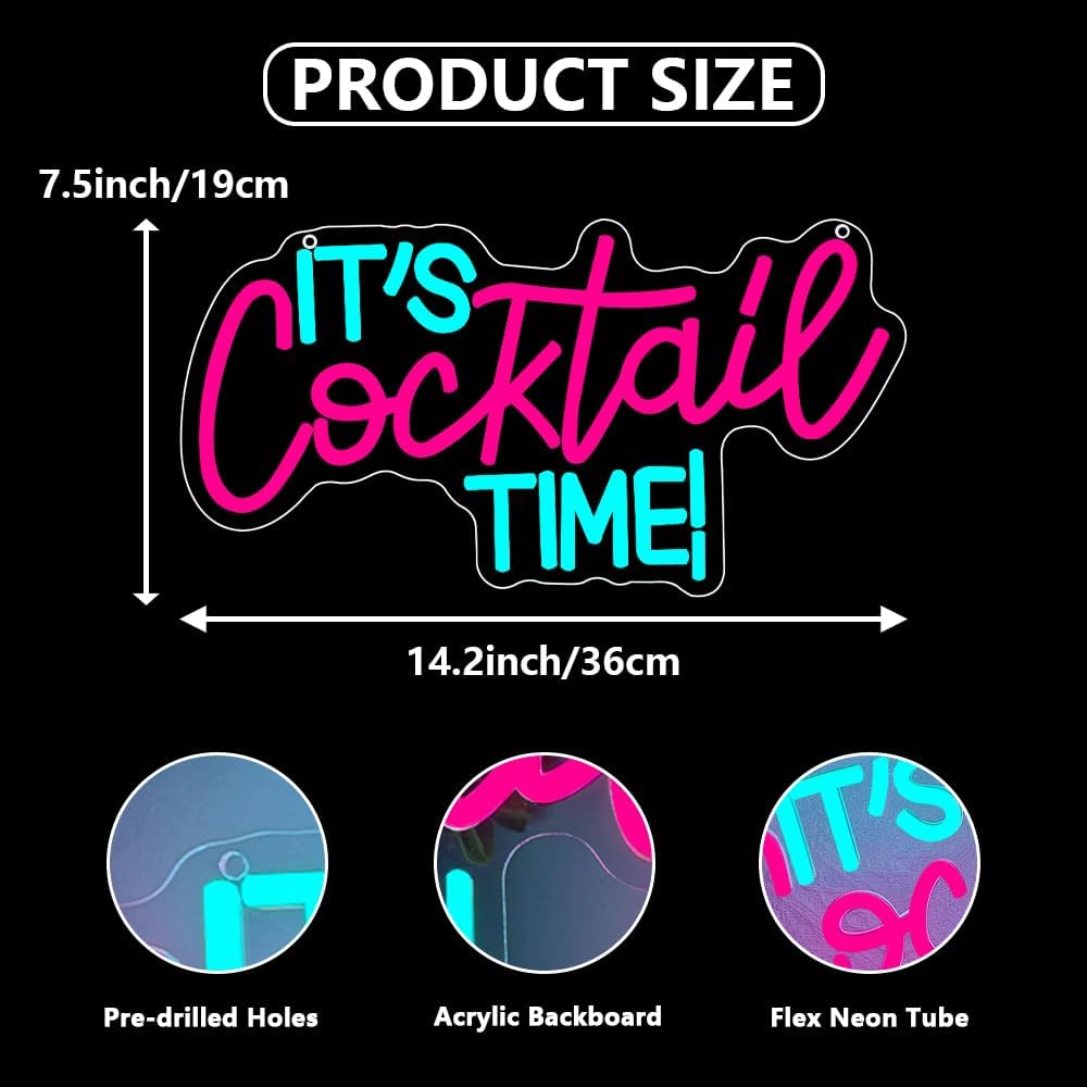 Cocktails Neon Sign USB Powere - đánh giá và giá Led Lighting Wall Decor