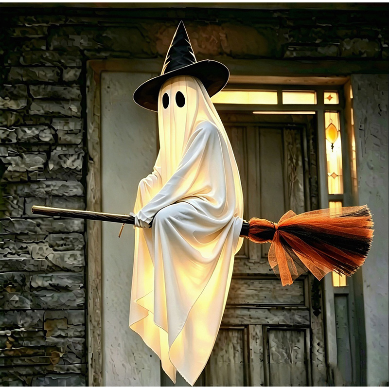 Halloween Flying Brooms And Gh - đánh giá và giá Lighting Decor For House