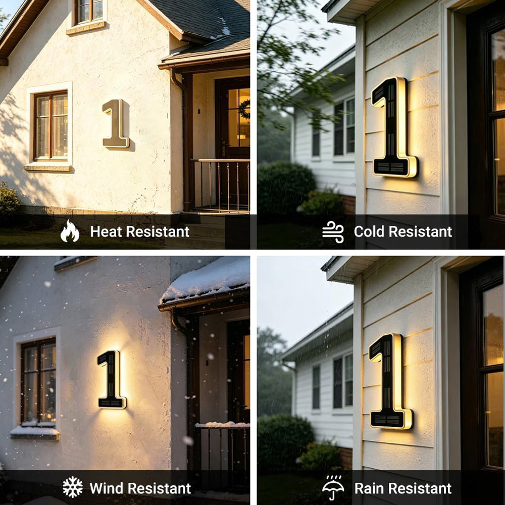 12cm Solar Outdoor House Numbe - đánh giá và giá Lighting Decor For House