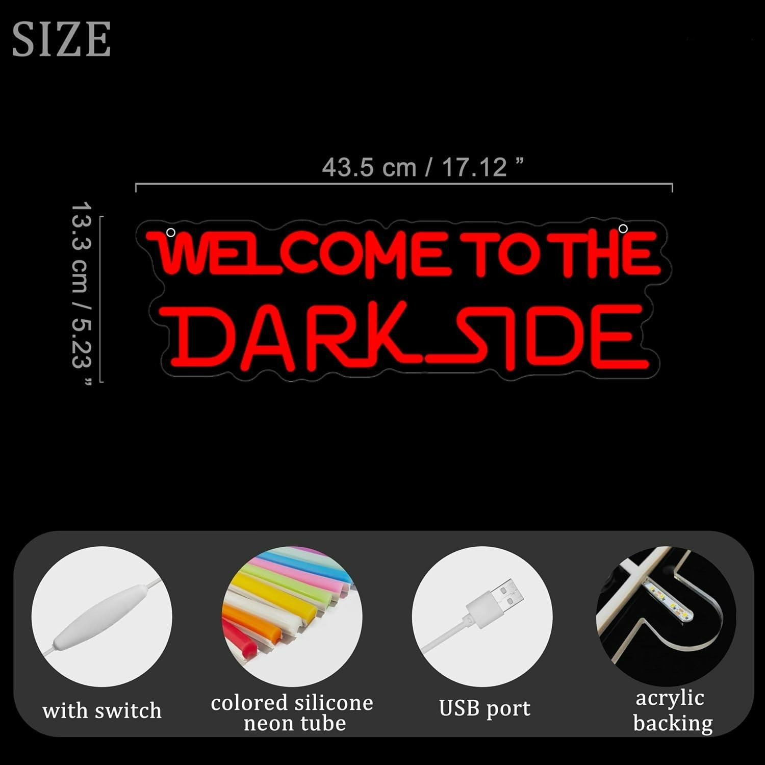 Welcome to the Dark Side Neon  - đánh giá và giá Led Lighting Wall Decor