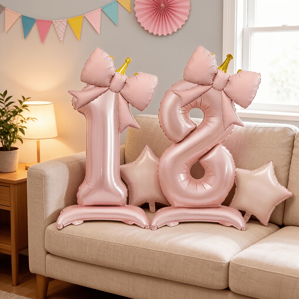 Light Luxury Pink 3D Balloons  - đánh giá và giá Lighting Decor Photos