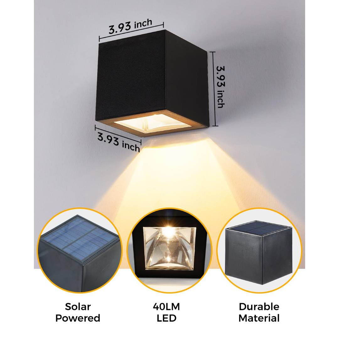 Outdoor Solar Wall Light Squar - đánh giá và giá Lighting Decor For House