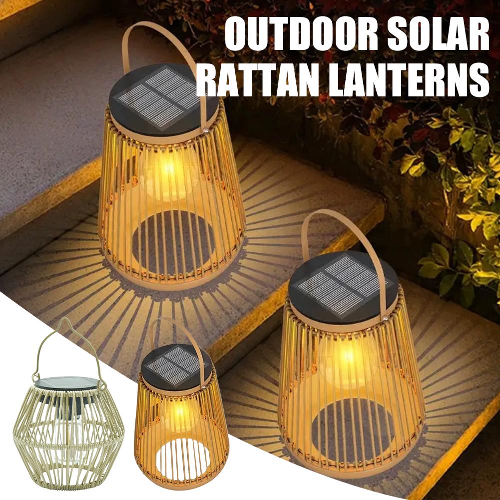 IP65 Waterproof Solar Rattan L - đánh giá và giá Lighting Decor Outdoor