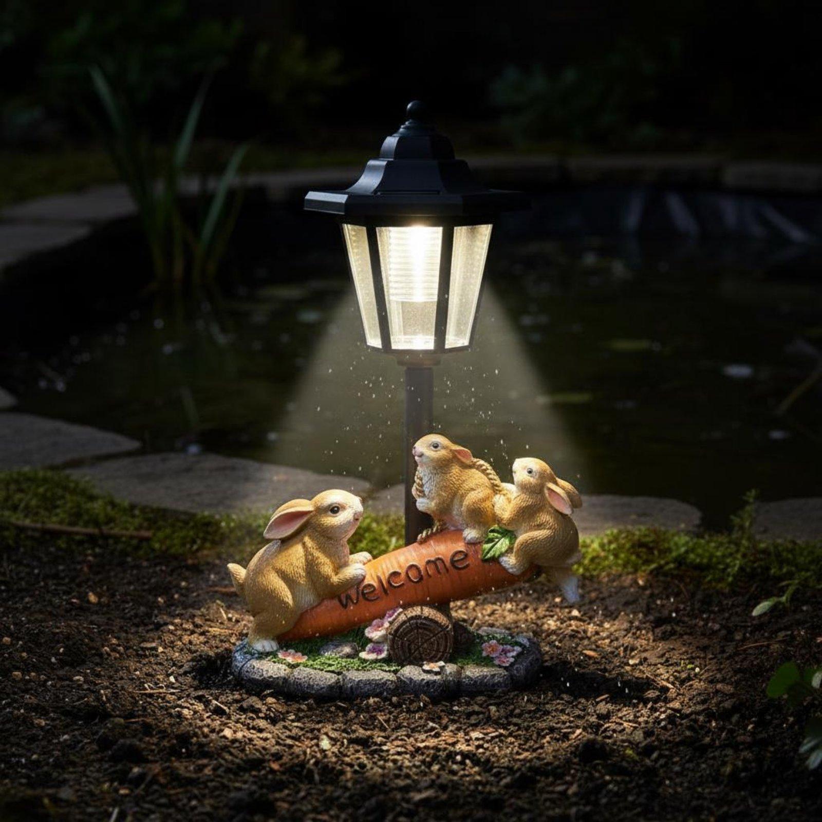 Solar Rabbit Statue Decorative - đánh giá và giá Lighting Decoration Ideas