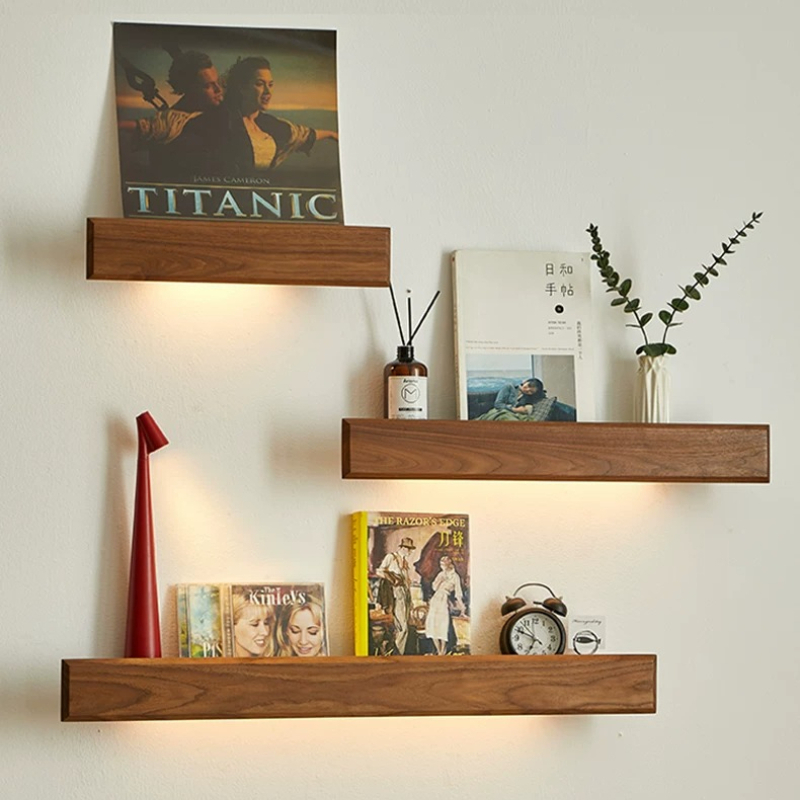 Solid Wood Wall Storage Shelf  - đánh giá và giá Lighting And Decor Magazine