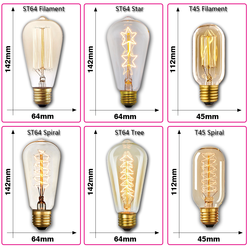 Retro Edison Light Bulb E27 40 - đánh giá và giá Lighting Decoration Ideas